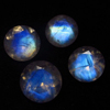 9 MM - Really High Grade - AAAAA - Rainbow Moonstone - Super Sparkle Nice Clean - Fine Cut Faceted Round Full Blue Fire - 5 pcs